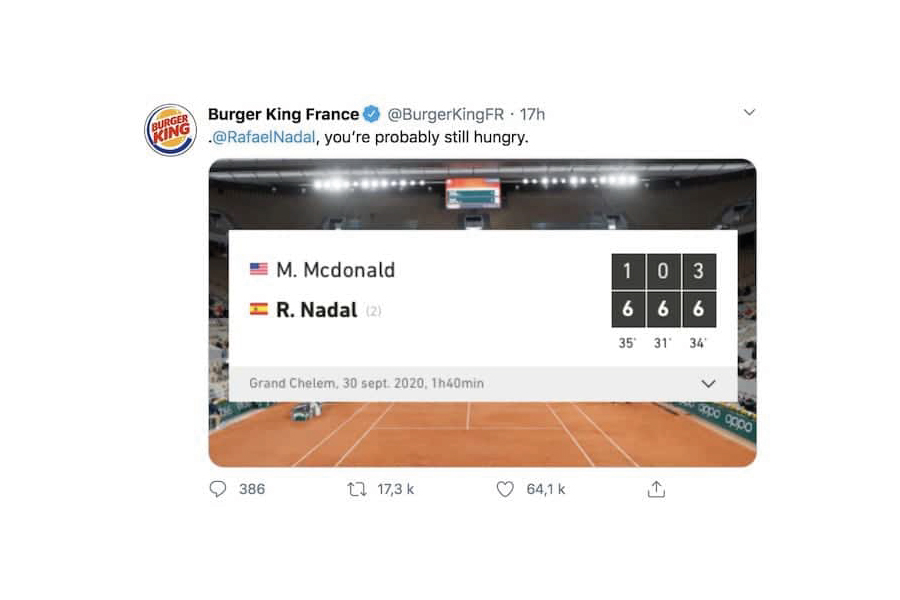 tweet burger king humour reseaux sociaux